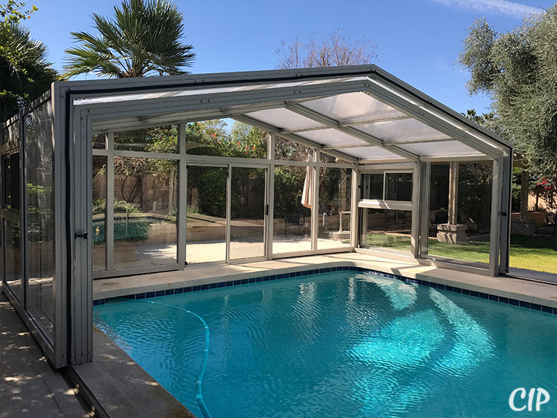 Automatic Retractable Pool Enclosure Open New Zealand